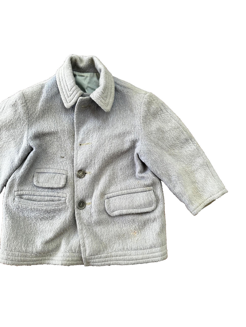 Vintage Boys Jacket Toddler Rockabilly 40s 50s Kids Baby Coat Blue Pocket Watch